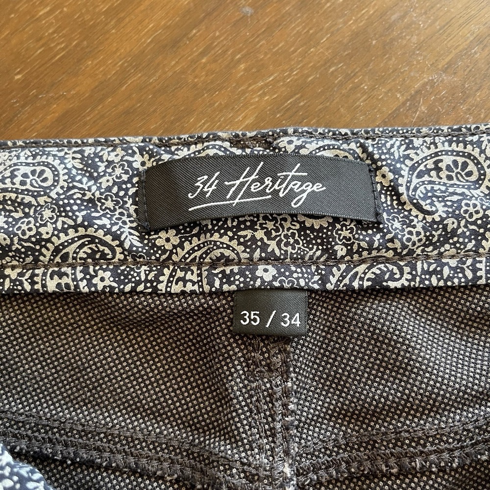 34 Heritage Courage Pants Mens Size 35x34 Heather Grey Relaxed Straight Pants - Picture 5 of 16